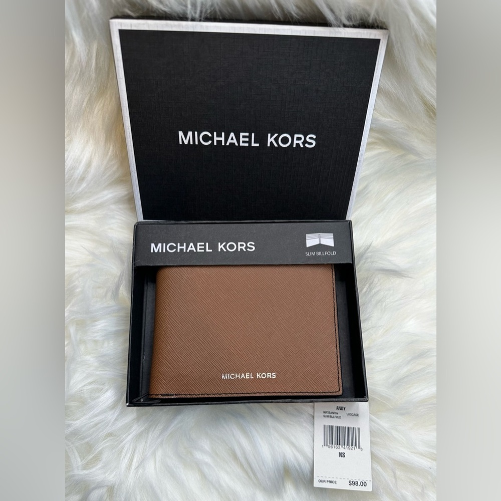 Michael Kors Mens Brown Billfold Wallet